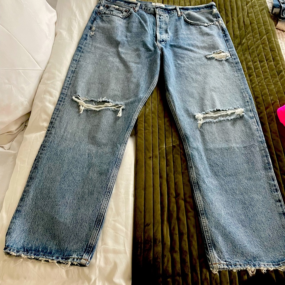 Agolde 90’s Jean Mid Rise Loose Fit. Organic Denim. New With Tags. Size 34.